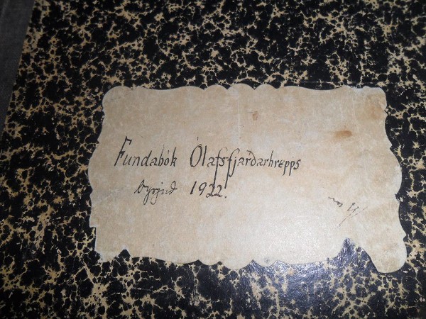 Fundabók Ólafsfjarðarhrepps frá 1922