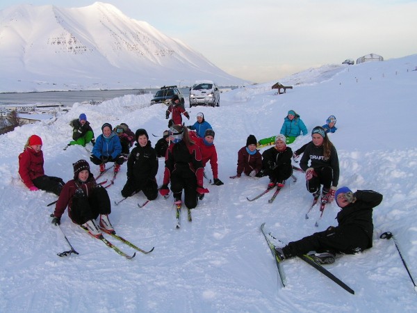 Frá skíðagönguæfingu í Ólafsfirði